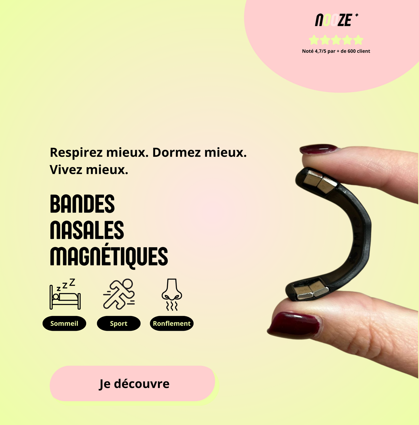 Découvrez la bande nasale magnétique de Nooze+