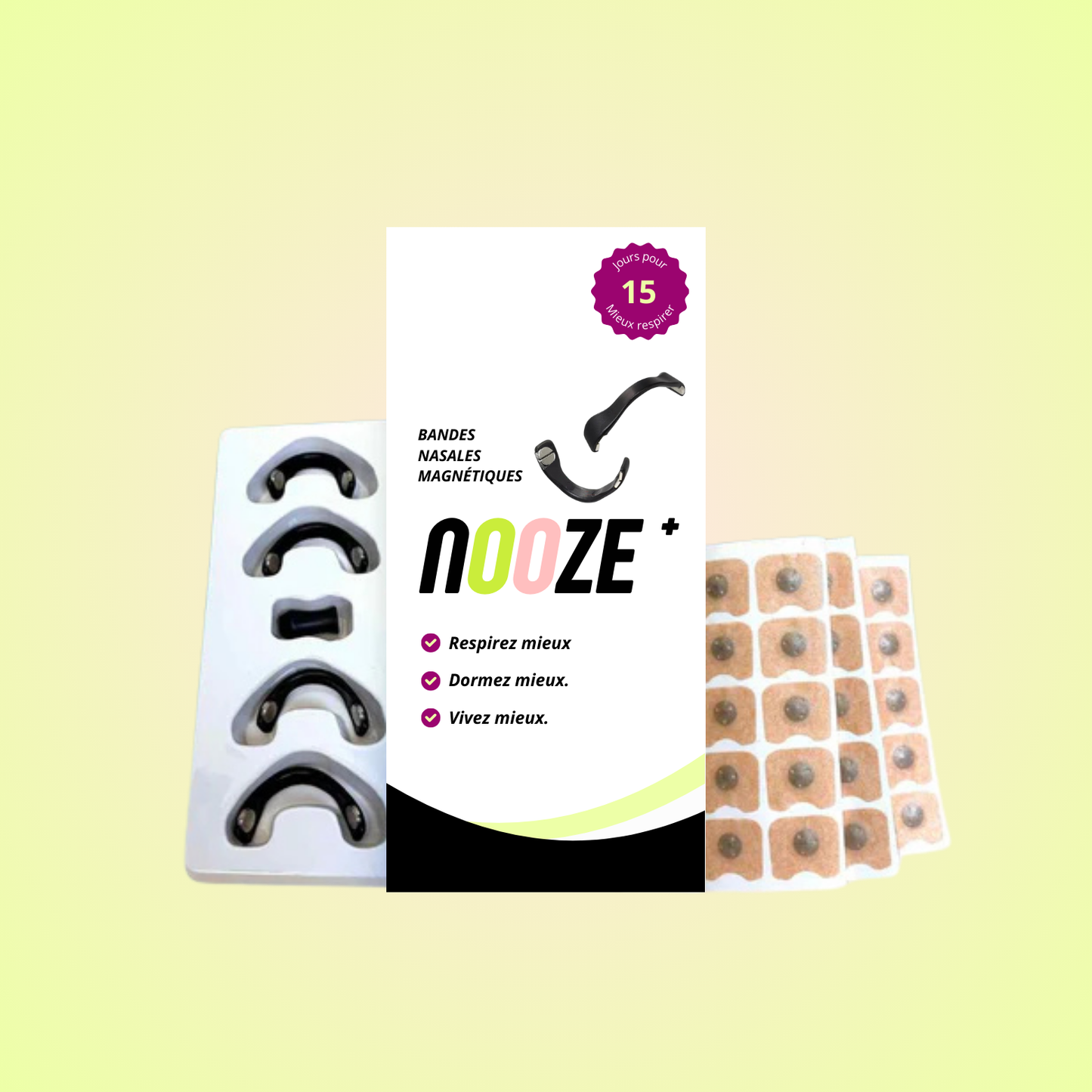 Kit complet des bandes nasales magnétiques NOOZE+